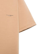 T-shirt per bambino Paolo Pecora Kids beige con logo sul petto PP4017 BEIGE PAOLO PECORA KIDS 