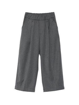 Pantaloni per bambino Laneus Kids grigi con tasche posteriori applicate