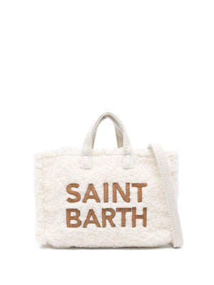 Phone Bag per bambina MC2 Saint Barth Kids bianca con dettaglio teddy