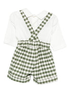 Set camicia e salopette per neonato La Stupenderia multicolore con motivo a quadri 1TBCT15 Y07B01 LA STUPENDERIA 