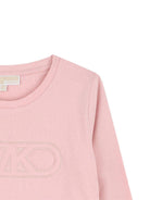 T-shirt per bambina Michael Kors Kids rosa con ricamo logo R30493 45R MICHAEL KORS KIDS 