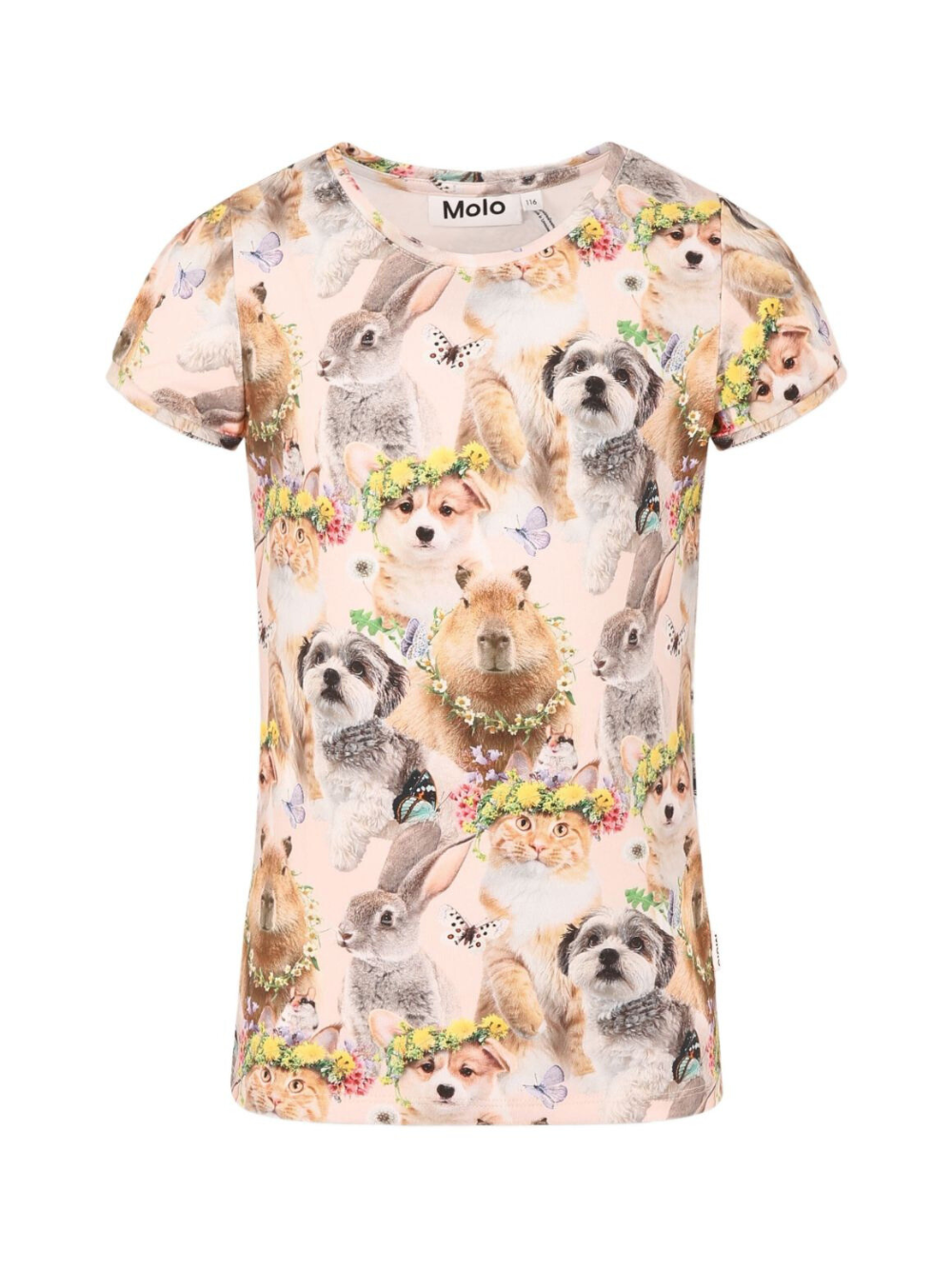 T-shirt per bambina Molo beige con stampa grafica 2S25A219 9273 MOLO 