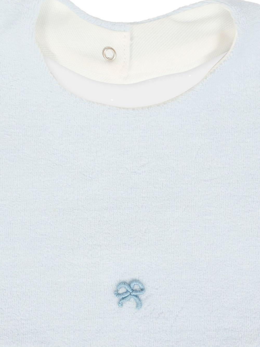 Bavaglino per neonato La Stupenderia azzurro con dettaglio ricamato 1TBBV01 L04 LA STUPENDERIA 