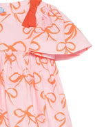Abito per bambina Mi Mi Sol rosa con stampa fiocco MFAB763V1TS1116 PNK MIMISOL 