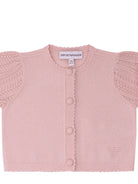 Cardigan per neonata Emporio Armani Kids rosa con trama lavorata a maglia EG000780 AF22791 U4013 EMPORIO ARMANI KIDS 