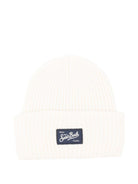 Berretto per bambino MC2 Saint Barth Kids bianco con toppa con logo BRR0001 02299I MC2 ST. BARTH KIDS 