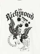 Felpa per bambino John Richmond Junior bianco con stampa logo RBP25054FE OFF-WHITE JOHN RICHMOND JUNIOR 