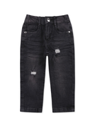 Jeans dritti per neonato John Richmond Junior nero con design a cinque tasche RIP25065JE DENIM BLACK JOHN RICHMOND JUNIOR 