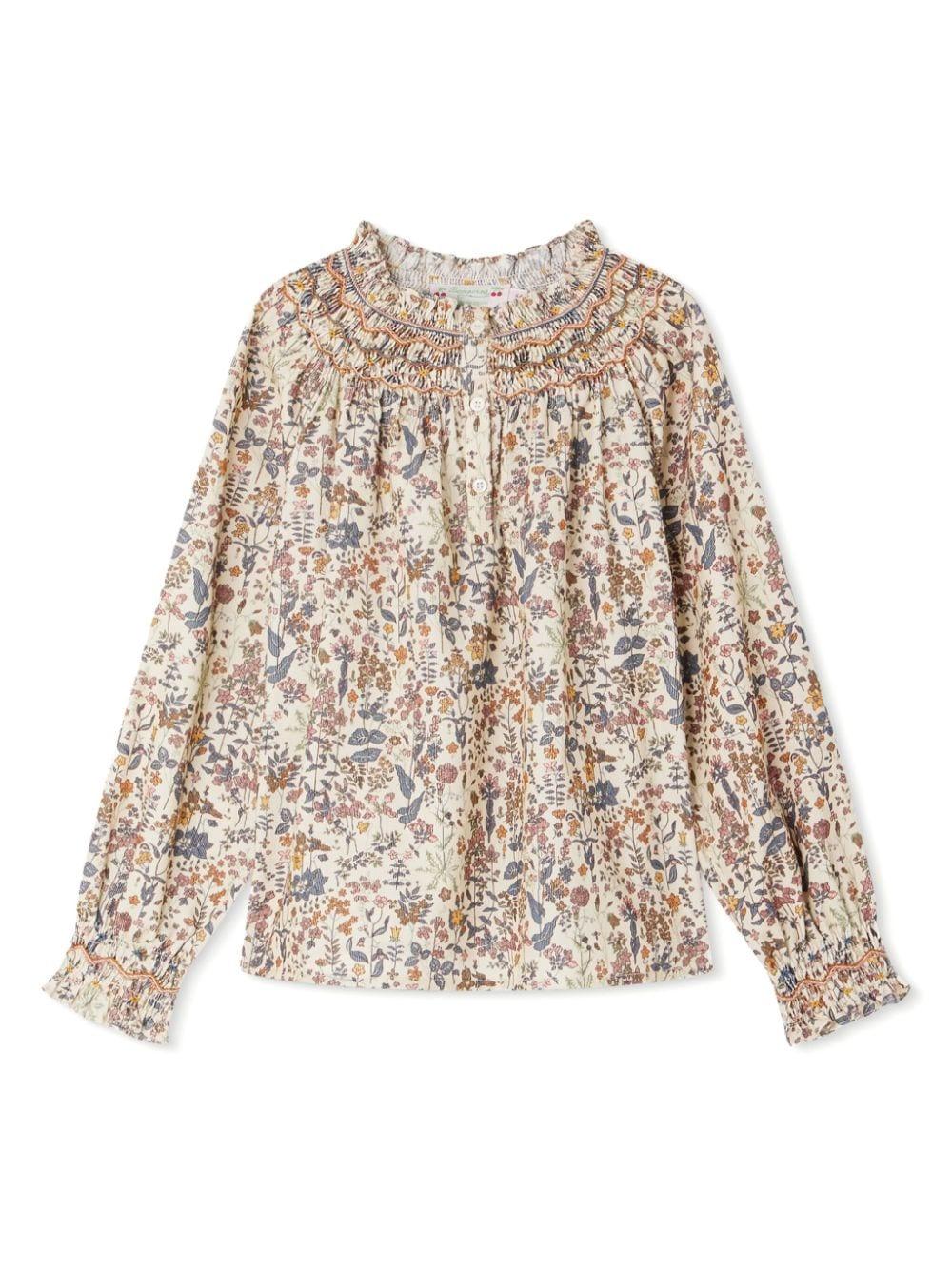 Blusa Petale per bambina Bonpoint multicolor con design senza colletto W04GBLW00010 582 BONPOINT 