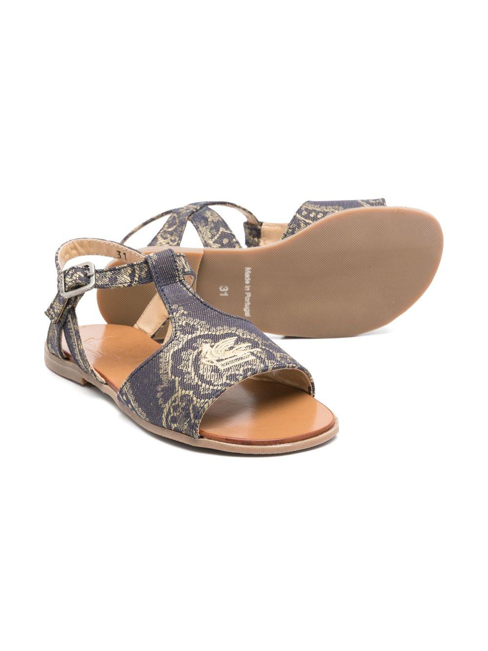 Sandali per bambina Etro Kids blu con chiusura alla caviglia con fibbia GW0A36 D0107 621GL ETRO KIDS 