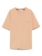 T-shirt per bambino Paolo Pecora Kids beige con logo sul petto PP4017 BEIGE PAOLO PECORA KIDS 
