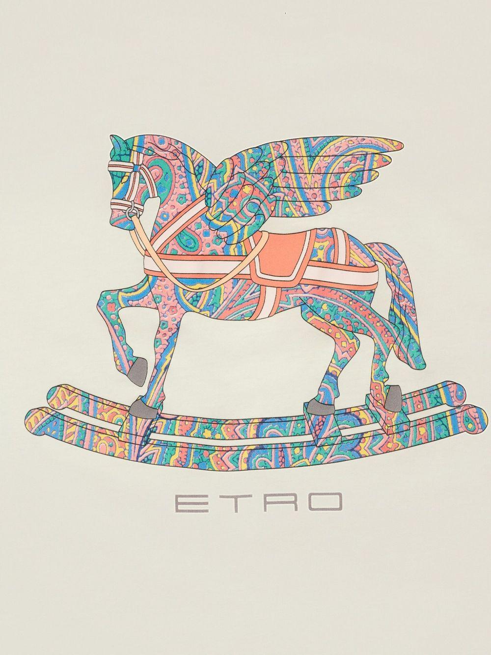 Coperta per neonati ETRO KIDS bianca con dettaglio Pegaso GX0540 Z3186 101MC ETRO KIDS 