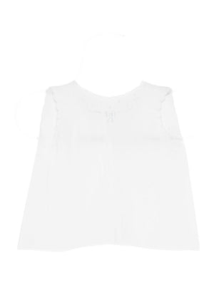 Mariella Ferrari white baby T-shirt with embroidered details
