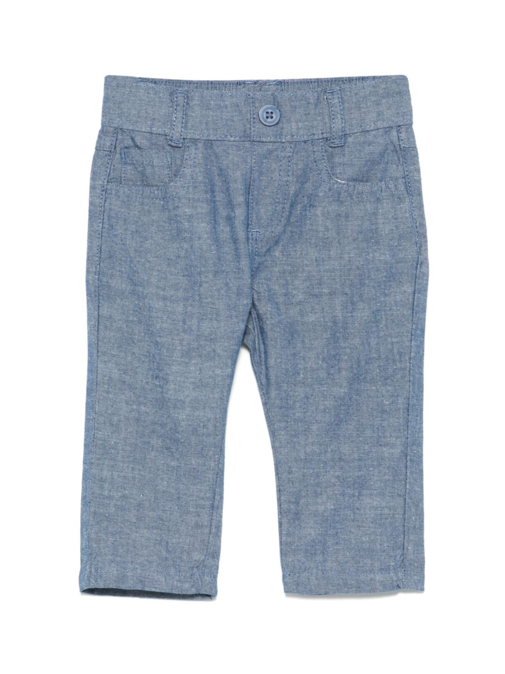 Pantaloni per neonato Trussardi Junior blu con vita elasticizzata e design a cinque tasche TIP25032JE DENIM BLUE MEDIUM TRUSSARDI JUNIOR 