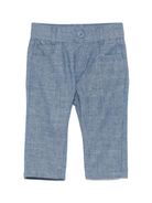 Pantaloni per neonato Trussardi Junior blu con vita elasticizzata e design a cinque tasche TIP25032JE DENIM BLUE MEDIUM TRUSSARDI JUNIOR 