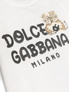 T-shirt per neonato Dolce & Gabbana Kids bianco con stampa L1JTEY G7MKA W0111 DOLCE & GABBANA KIDS 