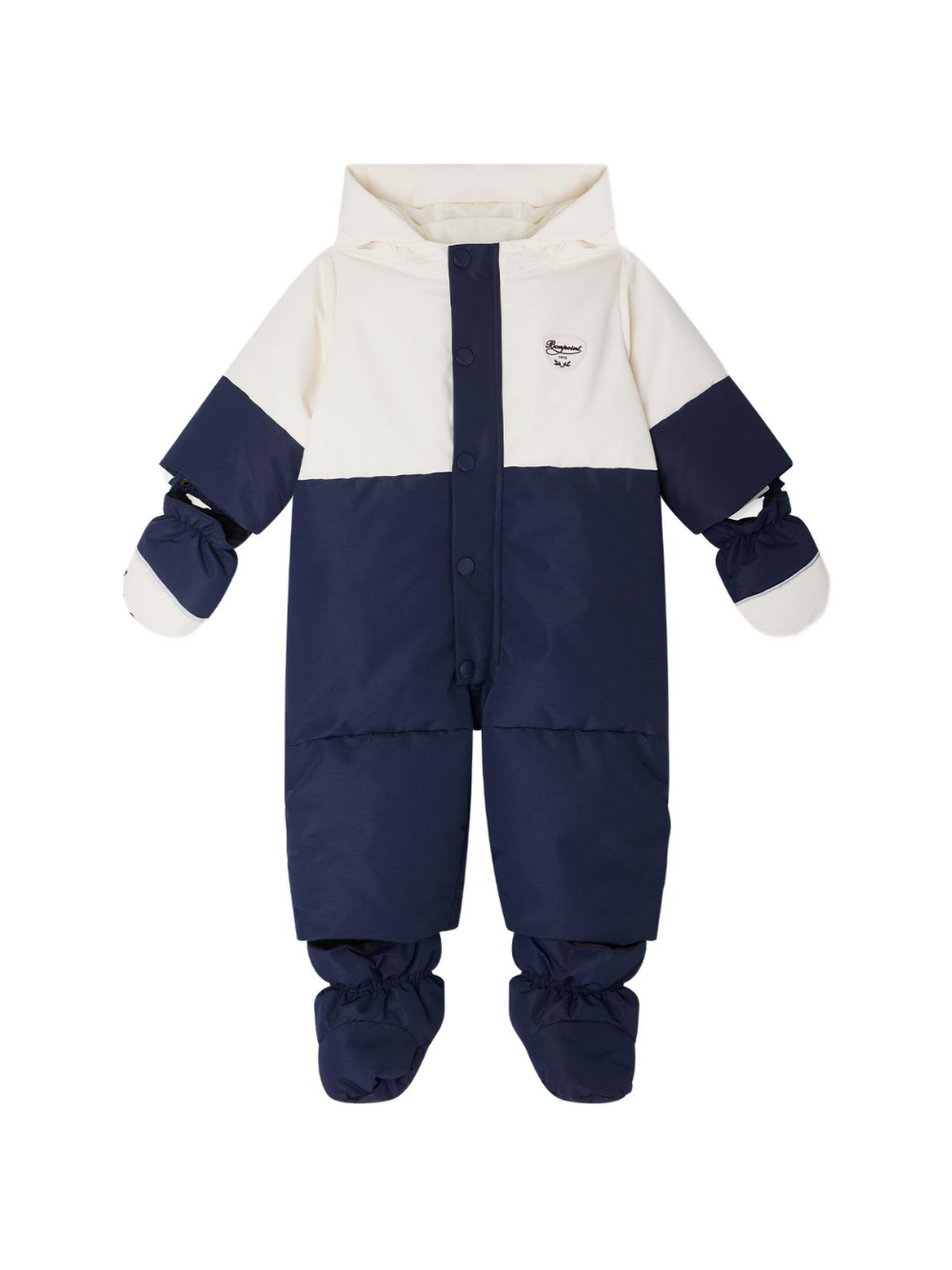 Tuta da neve per neonato Bonpoint blu con cappuccio W05ZOUW00006 177 BONPOINT 