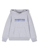 Felpa per bambino The North Face grigio con cappuccio con stampa logo NF0A89HB DYX1 THE NORTH FACE 