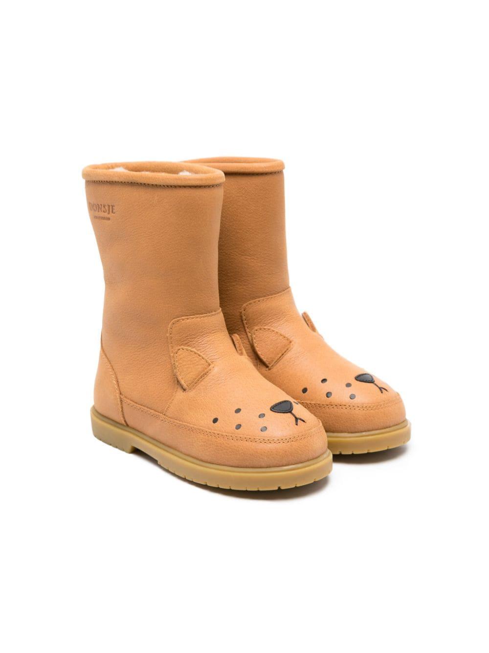 Stivali Wadudu per bambino Donsje marrone con design pull on 2022007 CL005 DONSJE 