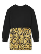 Abito con stampa barocca per bambina Versace Kids multicolor con girocollo 10163401A11438 2B130 VERSACE KIDS 