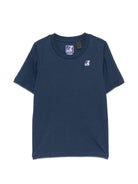 T-shirt per bambini K Way Kids blu con dettaglio logo K7133YW B67 K-WAY KIDS 