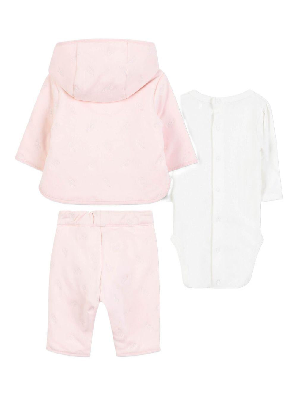 Set tuta sportiva e tutina per neonata Chloé Kids rosa con design a maniche lunghe C20782 45Q CHLOE' KIDS 