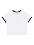 T-shirt per bambina Stella McCartney Kids bianca con dettagli del logo sul davanti TY8C61 Z0434 101 STELLA McCARTNEY KIDS 