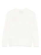 Maglione per bambina MC2 Saint Barth Kids bianco con stampa grafica PRC0015 00372I MC2 ST. BARTH KIDS 