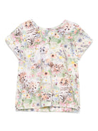 T-shirt Elly per neonata Molo multicolor con stampa a fiori 4S25A203 9278 MOLO 