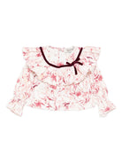 Camicia per neonata A'lapage rosa con stampa floreale AL27BNB AMARENA A'LAPAGE 
