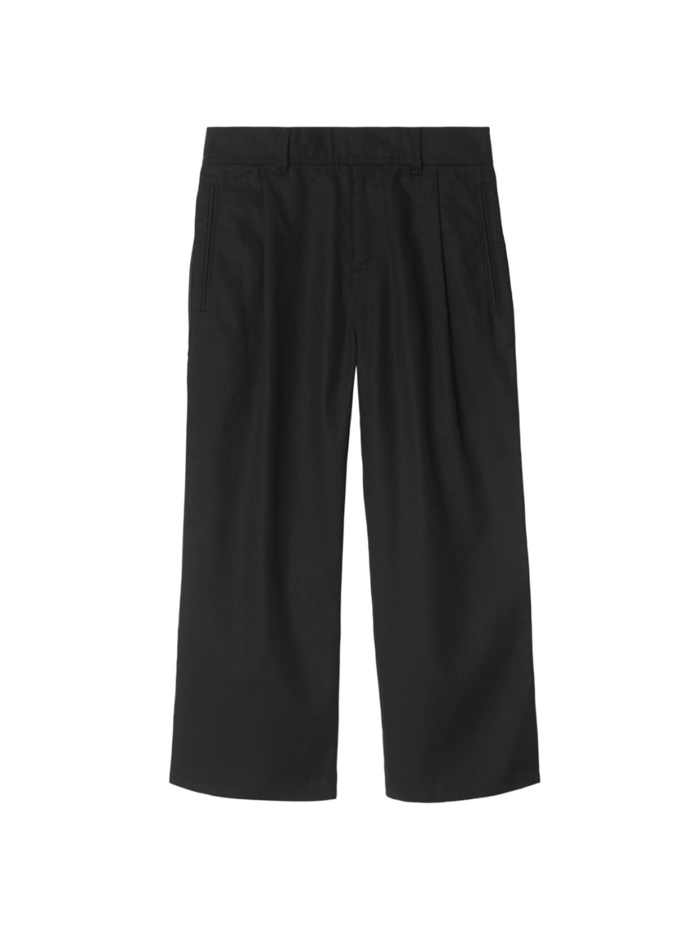 Pantaloni in misto cotone per bambino Burberry Kids nero con vita media 8095745 A1189 BURBERRY KIDS 