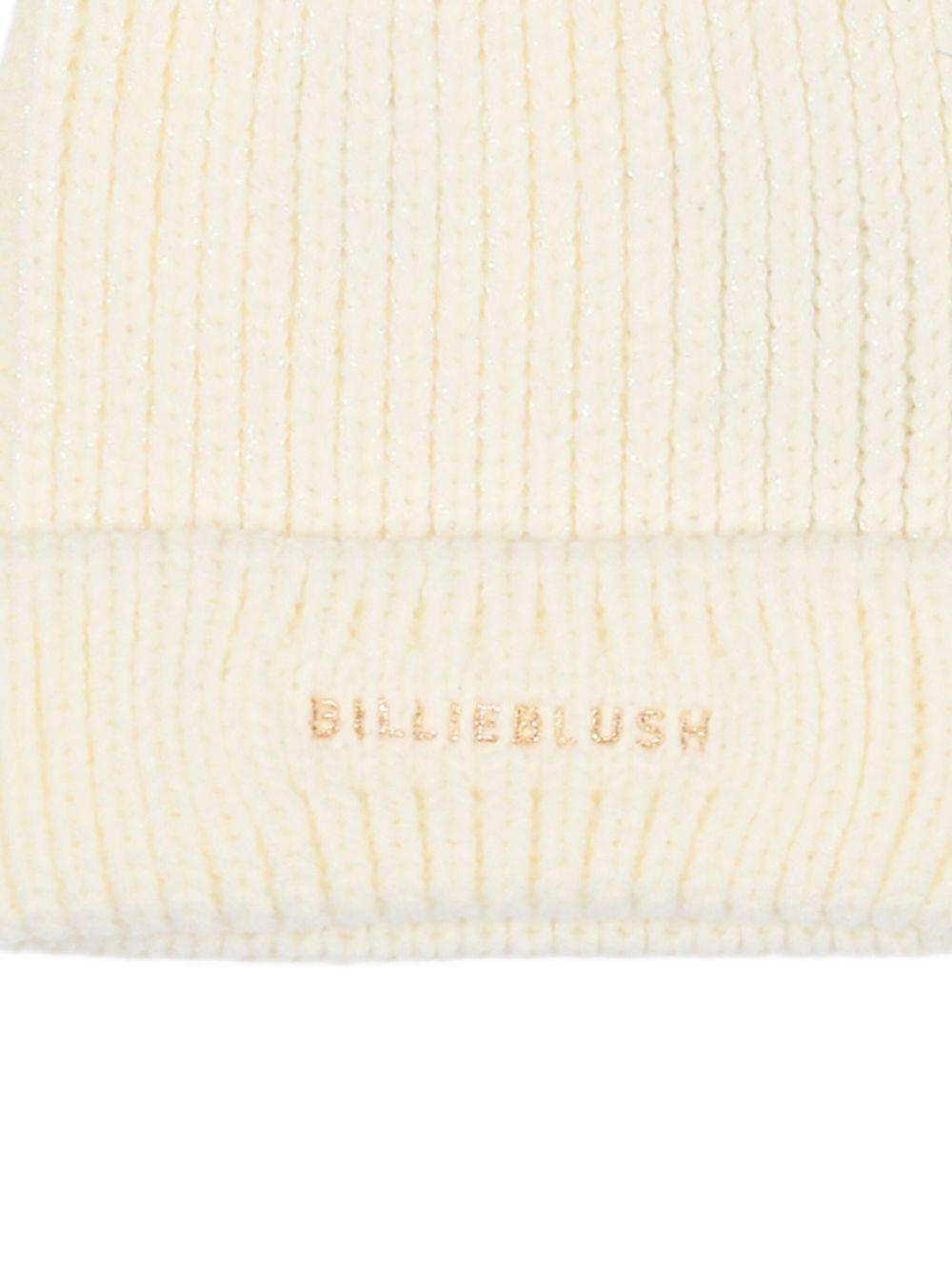 Berretto per bambina Billieblush bianco con pompon U21508 121 BILLIEBLUSH 
