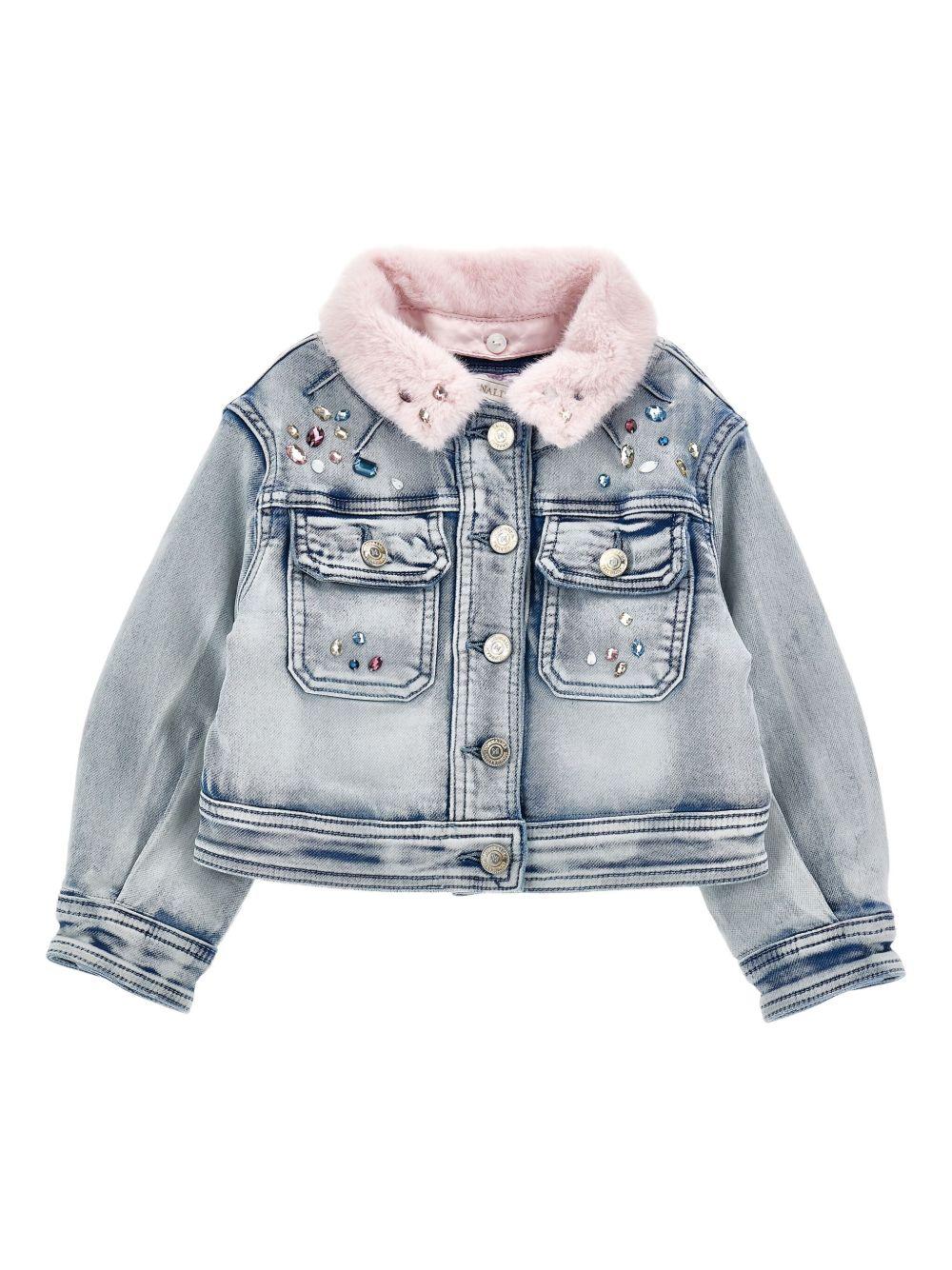 Giacca per bambina Monnalisa x Disney denim Stitch 19F102 6042 0062 MONNALISA 
