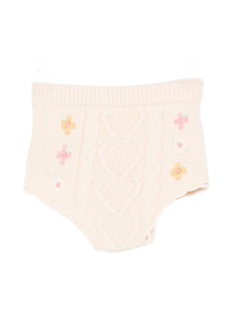 Shorts per neonata Louise Misha beige con ricamo floreale FRC-W25-B0264 CREAM LOUISE MISHA 