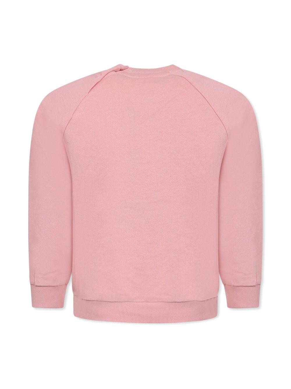 Felpa con stampa per neonata Molo rosa con girocollo 6S25J203 8283 MOLO 