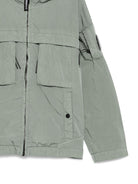 Giacca per bambino C.P. Company Kids grigio con applicazione CUS010L3C00 31870 C.P.COMPANY KIDS 