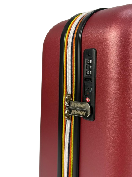 Trolley Eudoxie Logo per bambini K-Way Kids rosso con logo stampato all-over K81372W WNN K-WAY KIDS 