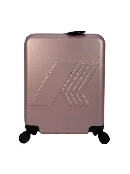 Trolley Eudoxie Logo per bambini K-Way Kids rosa con logo stampato all-over K81372W WDV K-WAY KIDS 