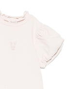 T-shirt per bambina Donsje Nowien beige con motivo con ricamo 4081104 00001 DONSJE 