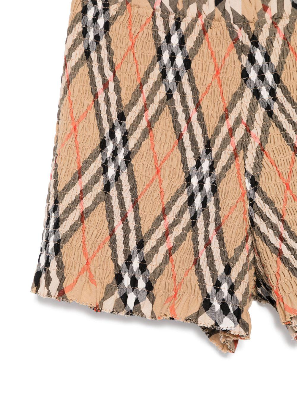 Shorts per bambina Burberry Kids Remy beige con motivo Vintage Check 8100074 B9368 BURBERRY KIDS 