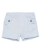 Shorts per neonato Tartine Et Chocolat azzurro in lino con logo sul retro CA26061 44 TArtine & Chocolat 
