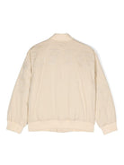 Bomber con applicazione per bambino Tommy Hilfiger Junior beige con colletto a coste KB0KB09091 AEX TOMMY HILFIGER JUNIOR 