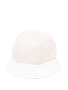Cappello per neonata La Stupenderia beige con orlo a contrasto e corona rotonda TBCP53D05 D01 LA STUPENDERIA 