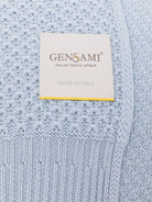 Coperta per neonato Gensami Kids azzurra con rifiniture gialle COP-TRIPLA-WE SKY BLUE GENSAMI 