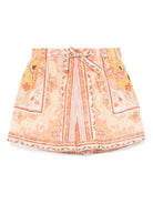 Shorts per bambina ZIMMERMANN Kids Wylie multicolore con stampa grafica all-over 7673AR S251 ZIMMERMANN KIDS 