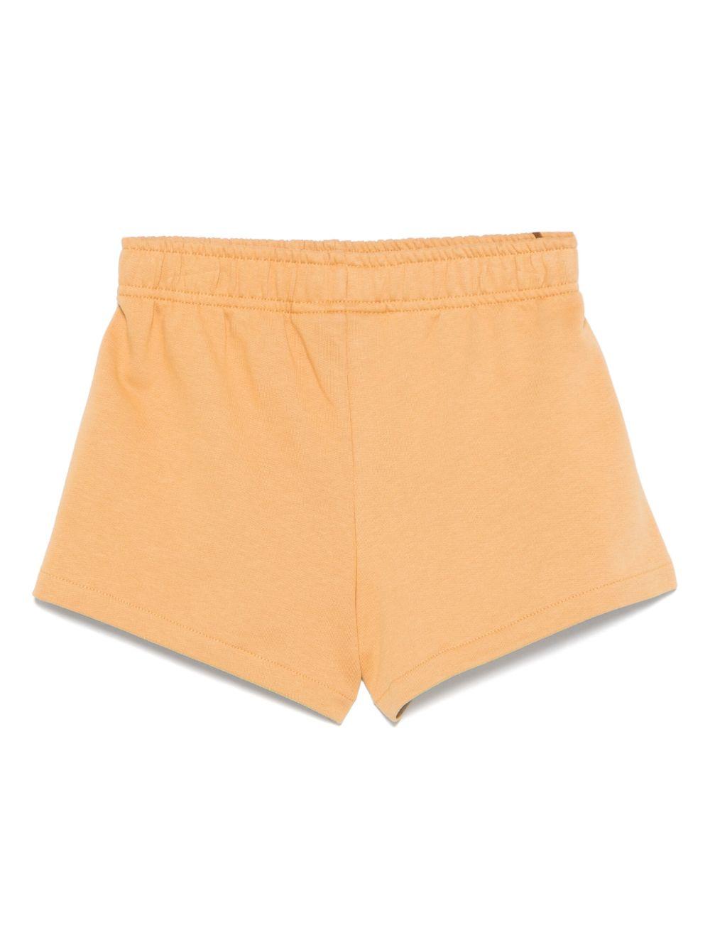 Shorts per bambina Mini Rodini beige con stampa grafica sul davanti 2563010013 BEIGE MINI RODINI 