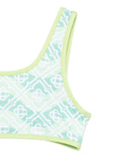 Bikini per bambina Casablanca Kids multicolor con finiture a contrasto KSP26SWM06101 WAVY MONOGRAM CASABLANCA KIDS 