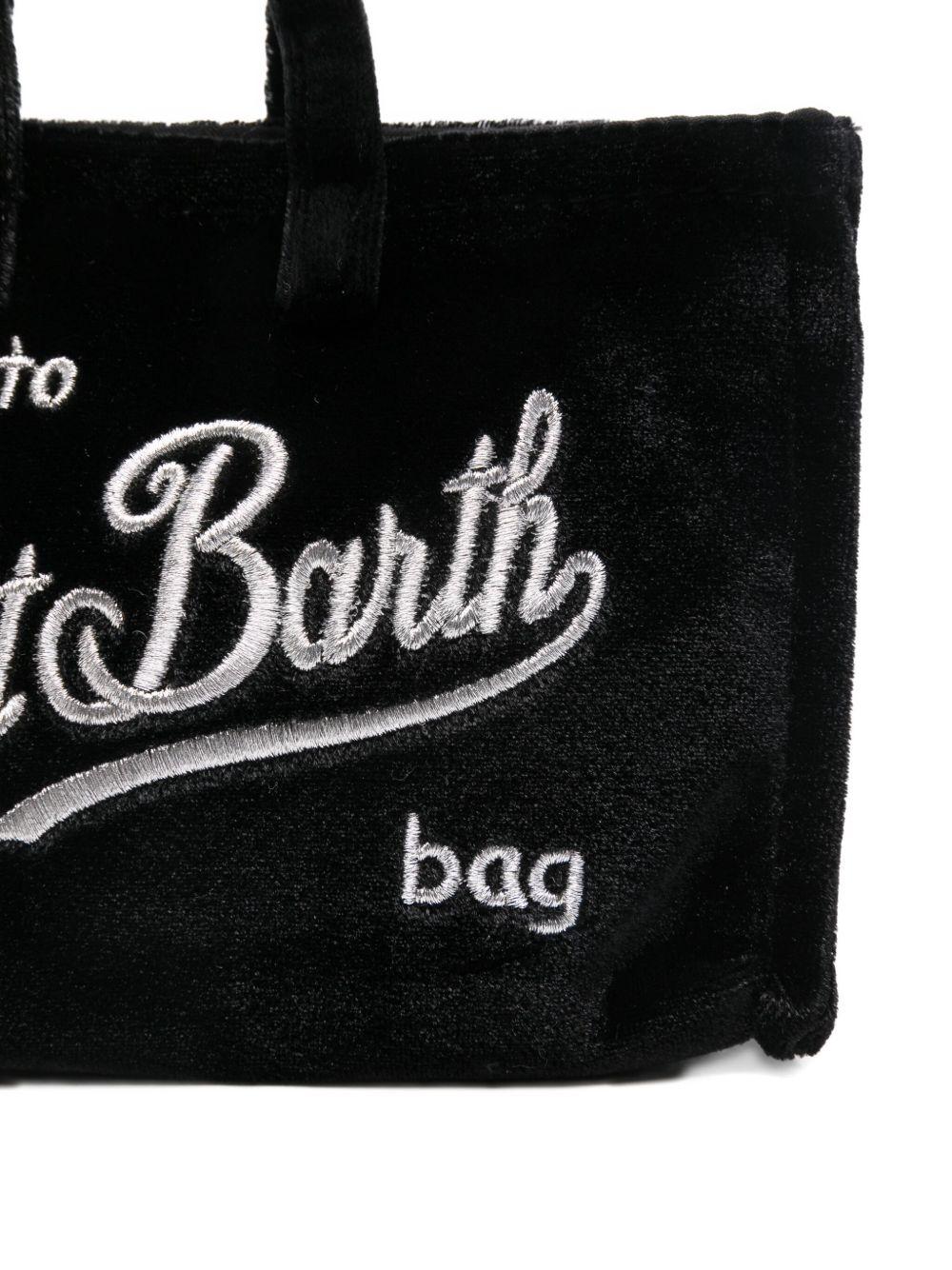 Phone Bag per bambina MC2 Saint Barth Kids nero in velluto PHONE008 00207I MC2 ST. BARTH KIDS 