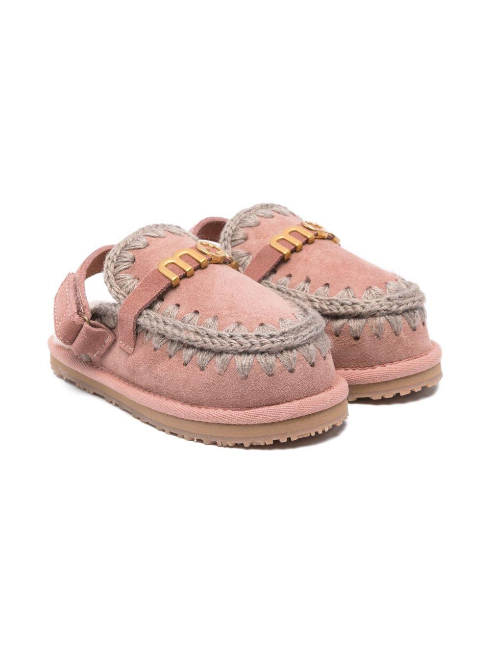 Ciabatte per bambina Mou Kids rosa con dettaglio intrecciato FK161001A DKPIN MOU KIDS 