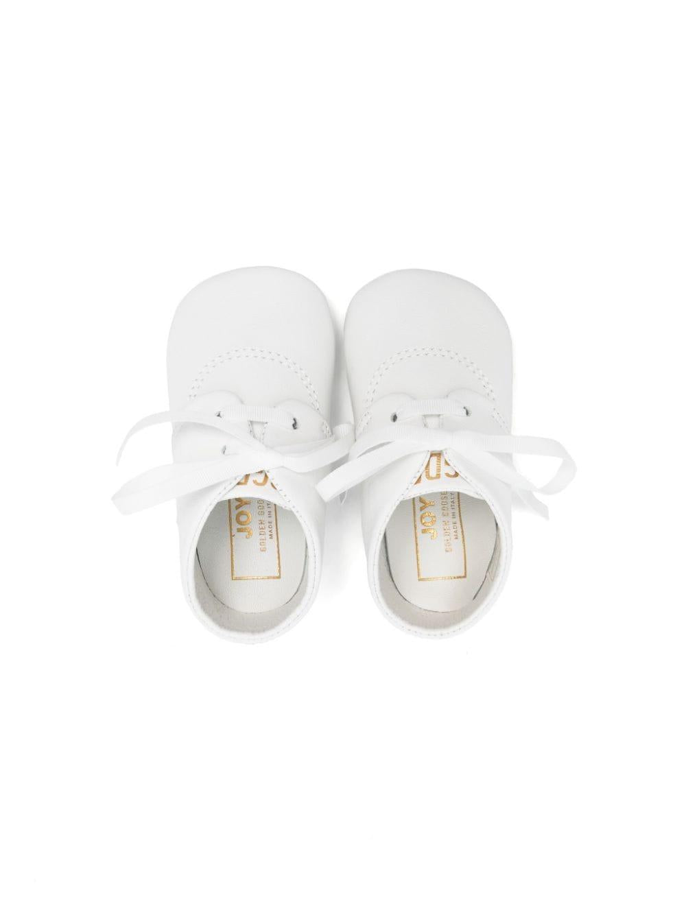 Scarpe primi passi per neonato Golden Goose Kids bianco con lacci F00775F006253 10189 GOLDEN GOOSE KIDS 